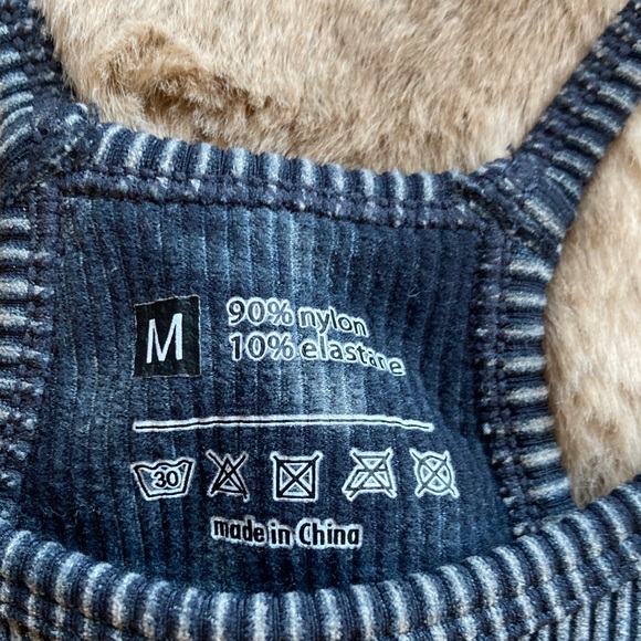 Gray Ribbed Tank Top - Picture 2 of 3